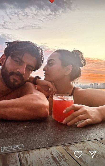Sonakshi took to her Instagram stories and posted a few pictures from their vacation.