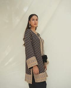 Sonam Bajwa Gives Desi Vibes In Black Kurta And Dhoti; SEE PICS