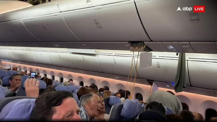 Air Europa plane turbulence after taking off from Madrid 30 passengers injured emergency landing Air Europa Plane: एयर यूरोपा का प्लेन टर्बुलेंस में फंसा, विमान की छत से टकराए यात्री, 30 घायल