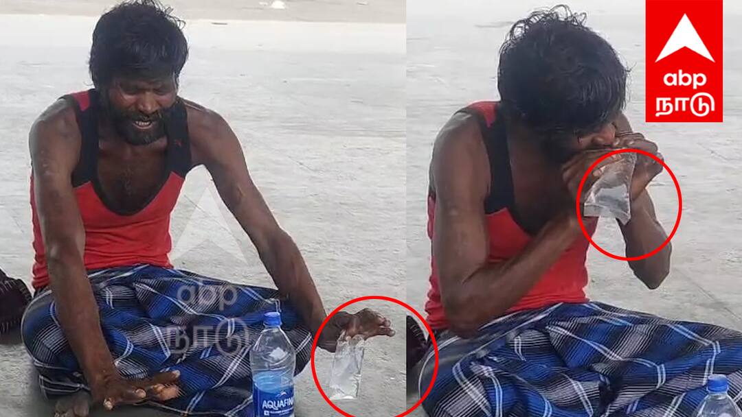 பேருந்து நிலையத்தில் கள்ளச்சாராயம் குடித்த நபர் - விழுப்புரத்தில் சகஜமாக கிடைக்கும் சாராயம்