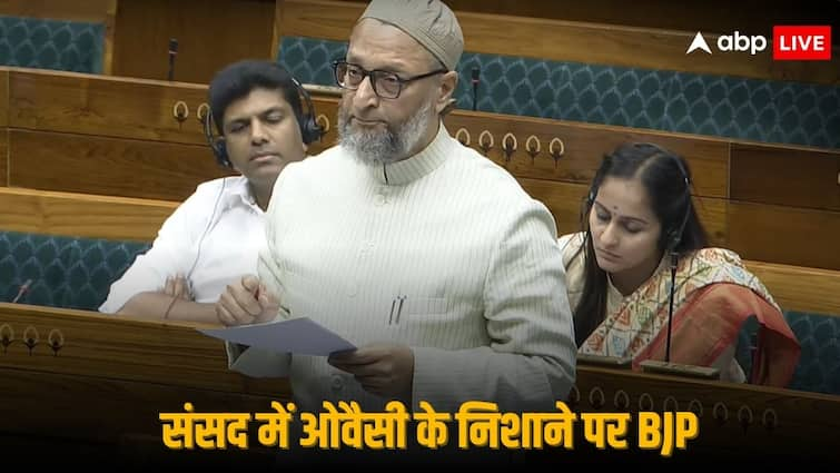 AIMIM MP Asaduddin Owaisi Speech in Lok Sabha Talks About Mob Lynching Muslims in India After Lok Sabha Election Results Asaduddin Owaisi News: फिलिस्तीन, मॉब लिंचिंग और मुसलमान...संसद में सरकार पर जमकर बरसे असदुद्दीन ओवैसी