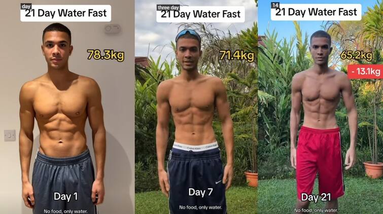 water fasting weight loss 13kg 21 days benefits harms શું છે વૉટર ફાસ્ટિંગ, જેનાથી 21 દિવસમાં આ વ્યક્તિએ 13 કિલો વજન ઘટાડ્યું, જાણો તેના ફાયદા અને નુકસાન