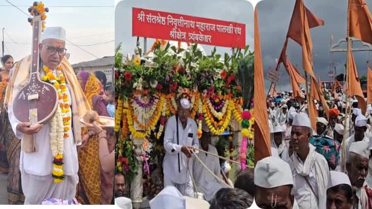 Pandharpur wari ashadhi wari 2024 Ramnath maharaj shilapurkar died due to heart attack during walking in nivruttinath palkhi 2024 at Ahmednagar Ashadhi Wari 2024: विठ्ठलाचं नामस्मरण करत घेतला अखेरचा श्वास, आषाढी वारीत चालताना रामनाथ महाराज शिलापूरकर यांचे हृदयविकाराच्या झटक्याने निधन
