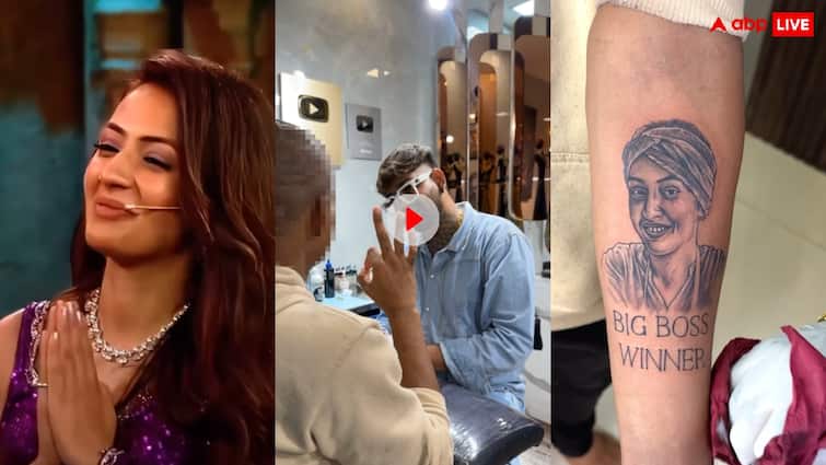Man got a tattoo of Vada Pav Girl bigg boss ott contestant chandrika dixit on his hand video goes viral Video: हाथ पर वड़ा पाव गर्ल चंद्रिका का टैटू बनवाने पहुंचा शख्स, वजह जानकर माथा पकड़ लेंगे आप
