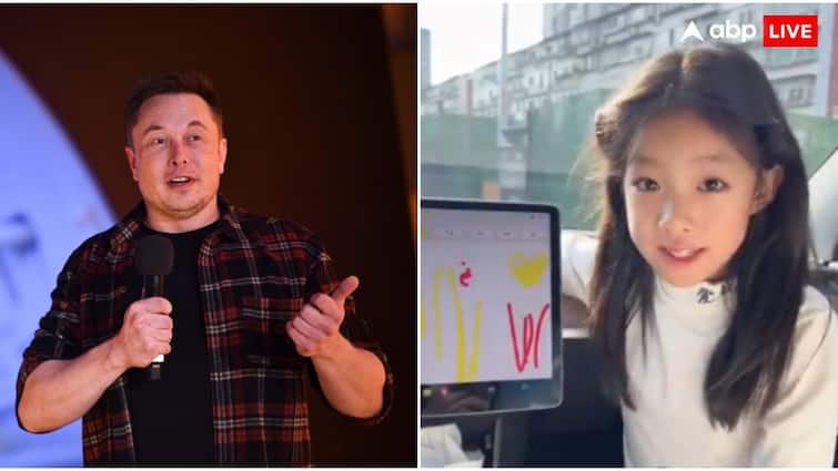 Tesla CEO Elon Musk reply to China girl Molly on problem in car while draw a picture on screen Elon Musk से छोटी बच्ची ने लगाई मदद की गुहार, Tesla के मालिक ने दिया स्वीट रिप्लाई