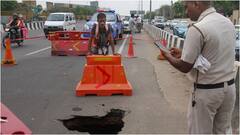 8 मीटर धंसा गुरुग्राम-सोहना फ्लाईओवर, मरम्मत के 8 महीने बाद ठीक उसी जगह हुआ गड्ढा