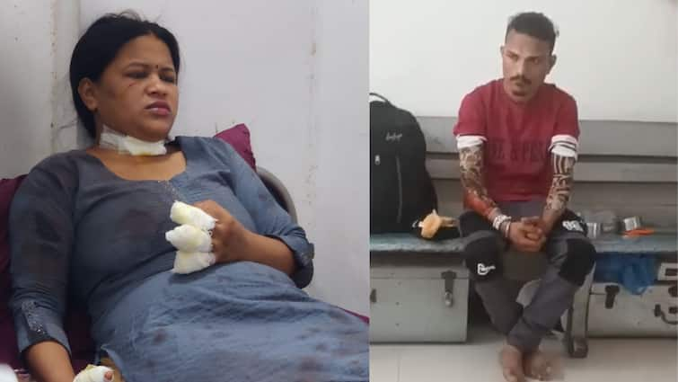 man attack on wife with knife woman hands severely injured at Virar Railway station Virar Attack: विरार रेल्वे स्टेशनवर धक्कादायक घटना, पतीकडून पत्नीवर धारदार चाकूने हल्ला, रेल्वे ब्रीजवर रक्ताचा सडा