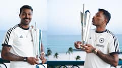 रोहित शर्मानंतर उपकर्णधार हार्दिक पांड्याही आला पुढे;टी-20 विश्वचषक ट्रॉफीसोबत खास फोटोशूट