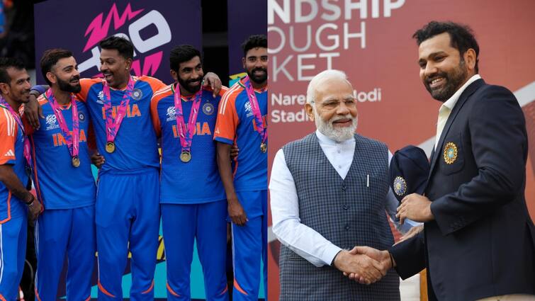 World Cup 2024 Wining Indian cricket team reached PM house to Meet Prime Minister Narendra Modi Indian Team Meet PM Modi: प्रधानमंत्री मोदी से मिलने पहुंची चैंपियन टीम इंडिया, PM आवास पर होगा ब्रेकफास्ट