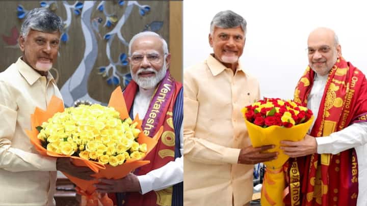Andhra Pradesh CM Chandrababu Naidu met PM Modi in New Delhi to seek financial assistance for rebuilding the state on Thursday.