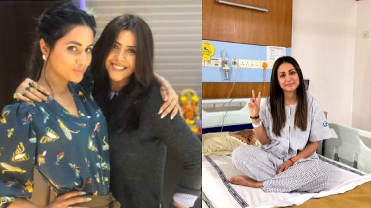 Ekta Kapoor shares heartfelt note for Hina Khan after her stage three breast cancer diagnosis ब्रेस्ट कैंसर से जंग लड़ रहीं Hina Khan को एकता कपूर ने बताया 'हीरो' तो एक्ट्रेस ने यूं किया रिएक्ट, बोलीं- 'तुम मेरी असली ताकत...'