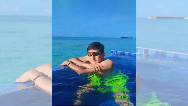 স্ত্রীকে নিয়ে মলদ্বীপে মধুচন্দ্রিমা উপভোগ করছেন তারকা বিধায়ক, অভিনেতা কাঞ্চন মল্লিক। ছবি: ইনস্টাগ্রাম