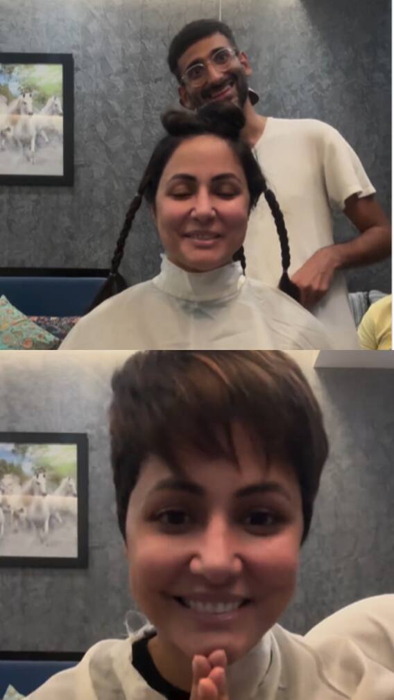 ब्रेस्ट कैंसर पीड़ित हिना ने काटे अपने बाल, फूट-फूटकर रोईं उनकी मां