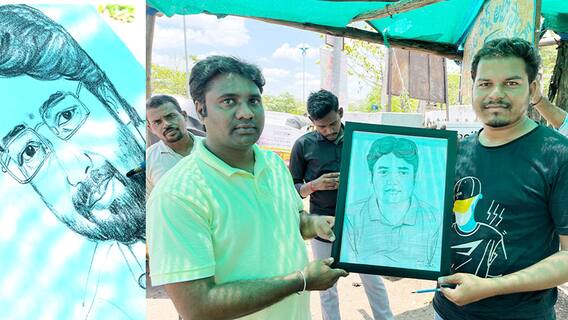 Jagtial Pencil Artist | పెన్సిల్ ఆర్ట్ తో అదరగొడుతున్న జగిత్యాల జిల్లా కళాకారుడు | ABP Desam