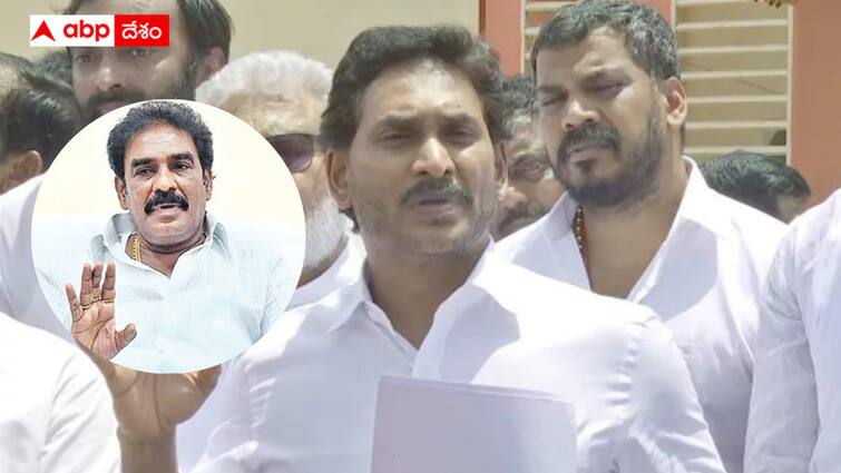 Jagan accused On Police Macharla MLA Pinnelli Ramakrishna Reddy of unfairly filing cases Jagan On Pinnelli Ramakrishna Reddy :   పిన్నెల్లిపై అన్యాయంగా కేసులు పెట్టారు - జగన్ ఆరోపణ -  మాజీ ఎమ్మెల్యేతో ములాఖత్