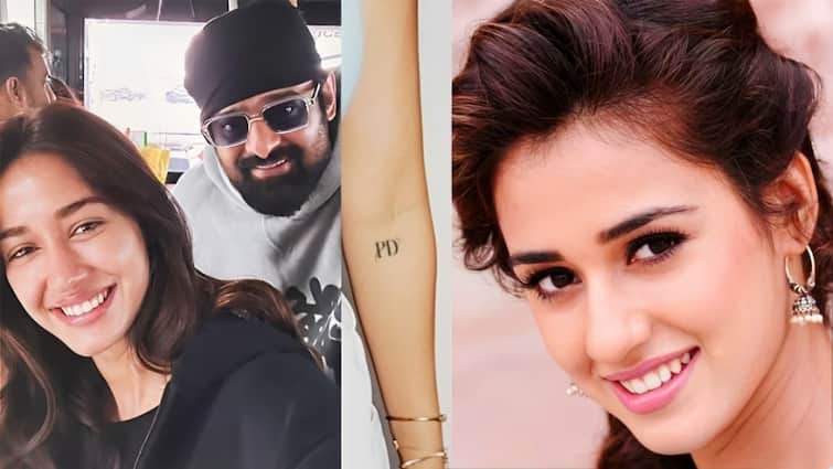 Prabhas Disha Patani dating rumours disha pd tattoo goes viral Prabhas - Disha Patani: பிரபாஸ் - கங்குவா நடிகை திஷா பதானி காதல்? உறுதி செய்த டாட்டூ! மகிழ்ச்சியுடன் பதிவிட்ட நடிகை!