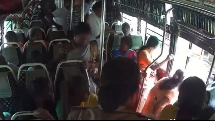 Tamil Nadu Namakkal Woman Thrown Off Bus, Rolls Down Road As It Takes Sharp Turn On Cam: Tamil Nadu Woman Thrown Off Bus, Rolls Down Road As It Takes Sharp Turn