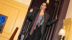 Sonam Kapoor Rocked A Moschino Outfit Ft. Baggy Pants With Oversized Blazer, See Pics