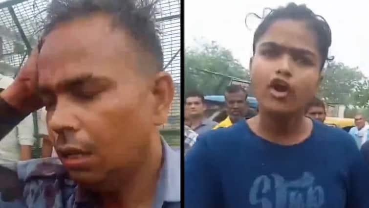 Delhi pashchim vihar Dabangg girl beat up auto driver baseball stick and slap who attacked her brother  दिल्ली की दबंग गर्ल ने भाई पर हमला करने वाले ऑटो चालक को बैट से पीटकर किया लहूलुहान, जानें- फिर क्या हुआ?