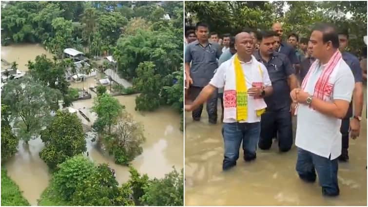 Assam Floods CM Himanta Biswa Sarma Visits Worst-Hit Dibrugarh Over 24 Lakh People Across 30 Districts Assam Floods: CM Himanta Visits Worst-Hit Dibrugarh, 24 Lakh People Affected Across 30 Districts — Updates