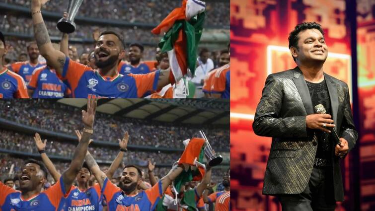 India victory lap sings vandhe mataram at wankhede stadium mumbai Watch video: 'வந்தே மாதரம்'! ஏ.ஆர். ரஹ்மான் பாட்டுக்கு வைப் செய்த இந்திய கிரிக்கெட் வீரர்கள் - பாருங்க மக்களே!
