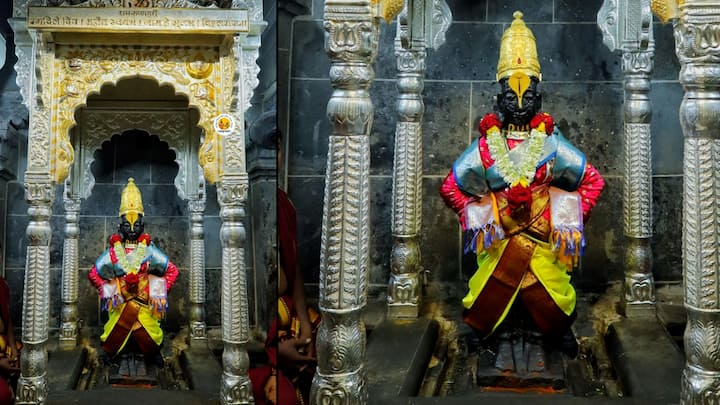 Pandharpur News : श्री विठ्ठल रुक्मिणी मंदिर जतन संवर्धन काम सुरू असताना पूर्वीच्या काळी बसवलेली मेघडांबरी खराब झाली होती. त्यामुळे मंदिर समितीने नवीन मेघडांबरी बसविण्याचा निर्णय घेतला होता.