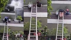 दिल्ली के ईस्ट ऑफ कैलाश के मकान में लगी भीषण आग, फायरकर्मियों ने ऐसे बचाई युवती की जान