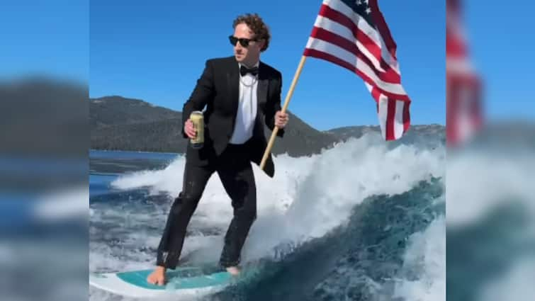 July 4 Mark Zuckerberg Meta Instagram Facebook Post Surfing US Independence Day Watch Video WATCH: Mark Zuckerberg Keeps His July 4 Tradition Alive, Goes Surfing In A Suit & Meta Glasses