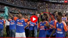 वानखेडेवर चालताना टी-शर्ट हार्दिक पांड्याच्या हातावर येऊन पडलं; बुमराह हसून हसून लोटपोट, Video