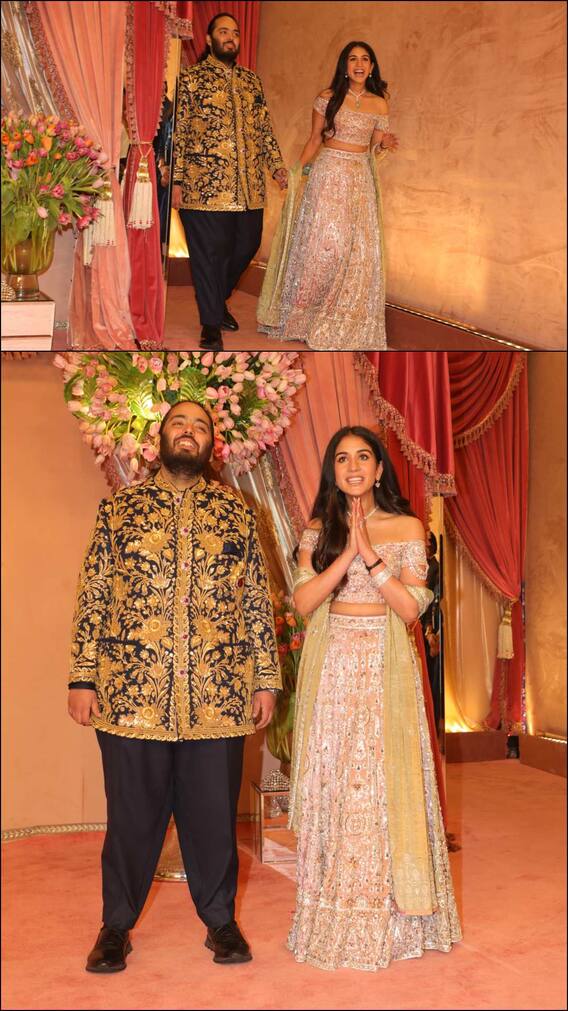 संगीत सेरेमनी में छाए अंबानी फैमिली के बेटे अनंत और बहू राधिका