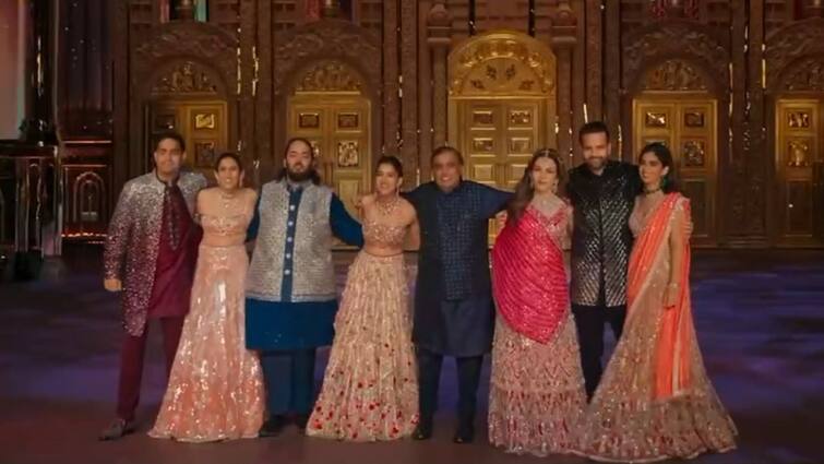 Sangeet celebrations of Anant Ambani and Radhika Merchant Whole Family Dance Anant Ambani Sangeet: அனந்த் - ராதிகா திருமண : தாத்தா - பேரன், பேத்திகள்.. நடனமாடி அசத்திய அம்பானி குடும்பம்