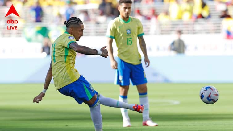 Brazil vs Uruguay Copa America 2024 Brazil to face Uruguay in quarter final at Las Vegas no Vinicious Jr Brazil vs Uruguay: কাল ভোরে ভাগ্যপরীক্ষা ব্রাজিলের, উরুগুয়ের বিরুদ্ধে ভিনিসিয়াসের পরিবর্ত কে?