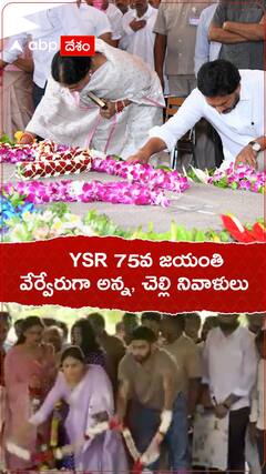 YSR 75వ జయంతి వేర్వేరుగా అన్న, చెల్లి నివాళులు