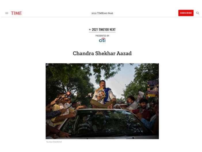 Fact Check: No, Indian MP Chandra Shekhar Azad Has Not Been Featured On TIME Magazine Cover