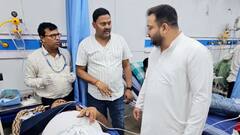 रुपौली में सभा से पहले युवा प्रदेश अध्यक्ष से मिलने पहुंचे तेजस्वी यादव, सड़क हादसे में घायल हुए थे राजेश यादव