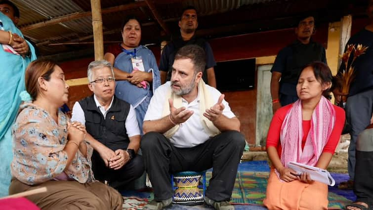 Rahul Gandhi Visits Relief Camps In Manipur. Inmate Urges Him To 'Raise Their Plight' In Parliament, Congress Says