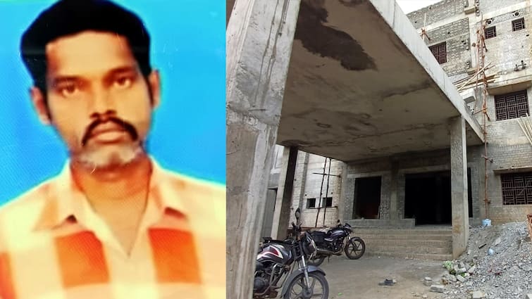 Theni news newly constructed cumbum government hospital  collapsed One person death - TNN புதிதாக கட்டப்பட்டு வரும் மருத்துவமனை கட்டிடம் இடிந்து விழுந்து தொழிலாளி உயிரிழப்பு - கம்பத்தில் சோகம்