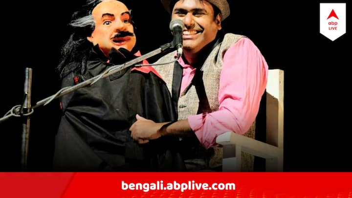 Ventriloquism In Theatre : ‘ভূতো’ নাটকে মূল চরিত্রে রয়েছেন দুই  ভেন্ট্রিলোকুইস্ট  পলাশ অধিকারী এবং অভিজিৎ ঘোষ। কিন্তু এ নাটকের নায়ক ভূতোই।