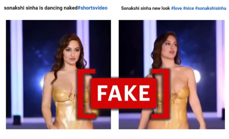 Fact Check: Sonakshi Sinha's Deepfake Video 'Walking The Ramp In Golden Bikini' Viral On Social Media