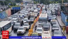 Mumbai Heavy Rain : रस्ते वाहतुकीवर प्रचंड परिणाम,पश्चिम द्रुतगती महामार्गावर वाहनांच्या लांब रांगा