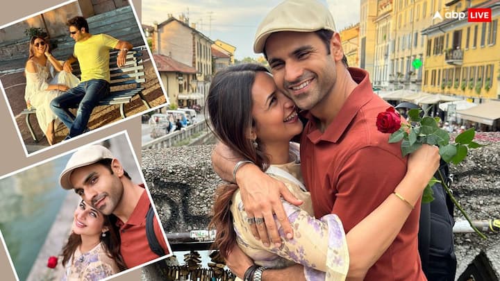 Divyanka Tripathi Vivek Photos:  छोटे पर्दे के पॉपुलर कपल दिव्यांका त्रिपाठी और विवेक दहिया की शादी को आठ साल पूरे हो चुके हैं. इस मौके पर एक्ट्रेस ने पति के साथ बेहद रोमांटिक फोटोज शेयर की.