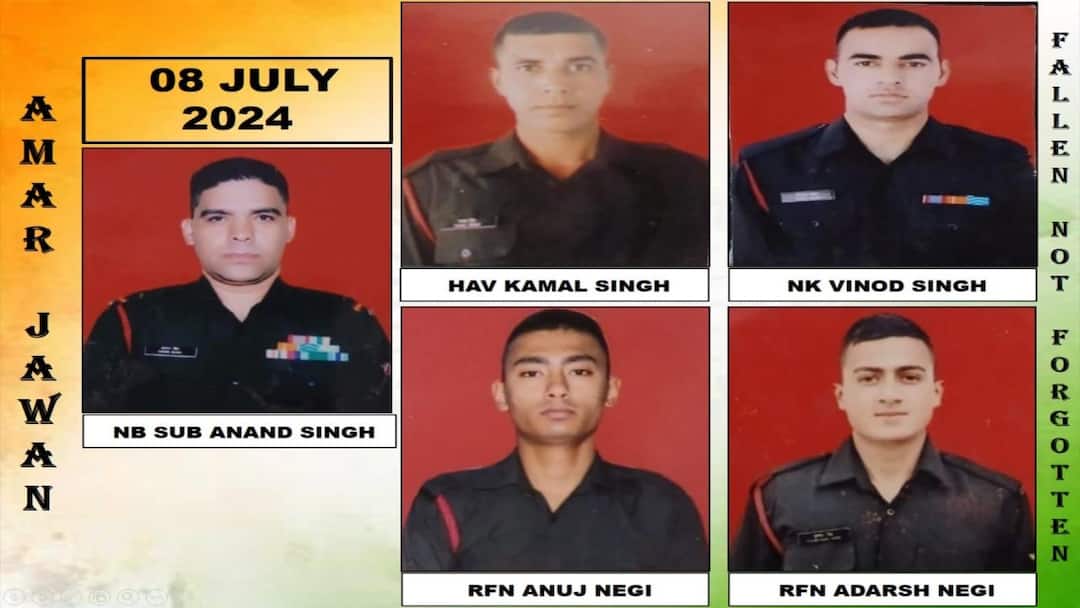 Jammu Kashmir news Kathua Terror Attack 5 soldiers dead Indian Army Joint Seach Operation J&K: Indian Army Pays Tribute To 5 Bravehearts Martyred In Kathua Terror Attack
