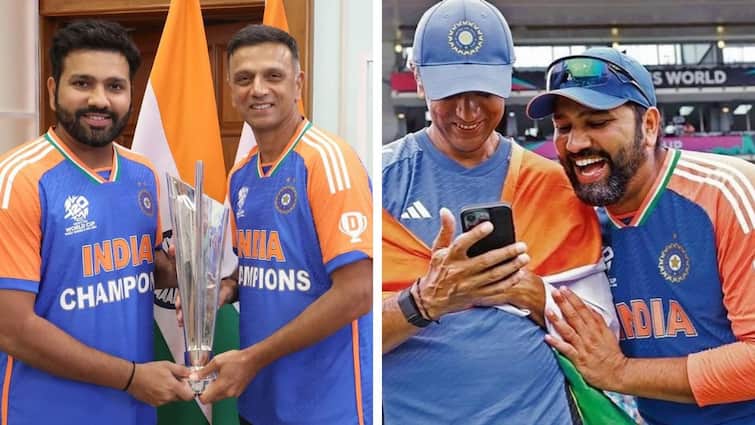 Rohit Sharma Pens Heartfelt Letter For 'Workwife' Rahul Dravid India Outgoing Head Coach T20 World Cup Win Rohit Sharma Pens Heartfelt Letter For 'Workwife' Rahul Dravid, India's Outgoing Head Coach, After T20 World Cup Win