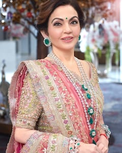 Nita Ambani Dazzles In A Rare Suit At Radhika Merchant and Anant Ambani’s Haldi Ceremony, See Pics