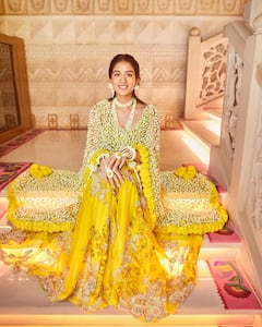 Radhika Merchant Looks Beautiful In Her Haldi Outfit Featuring ‘Phool Dupatta’ - See Pics