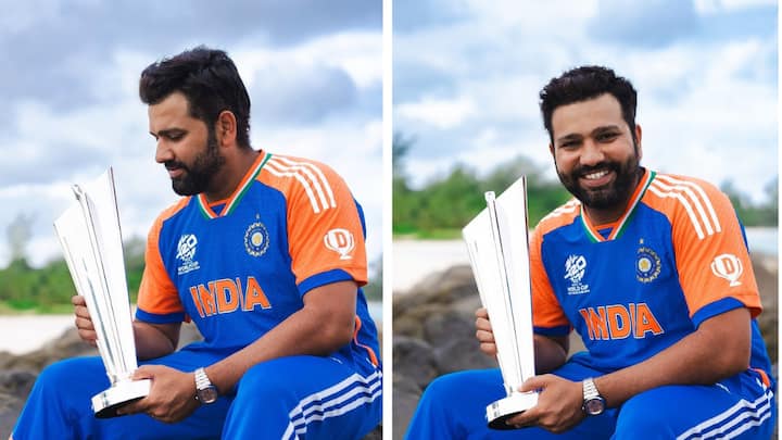 Rohit Sharma's Limited-Edition Watch: The Title-winning captain posed with the trophy with a picturesque beach at the background and a luxurious watch on his wrist.