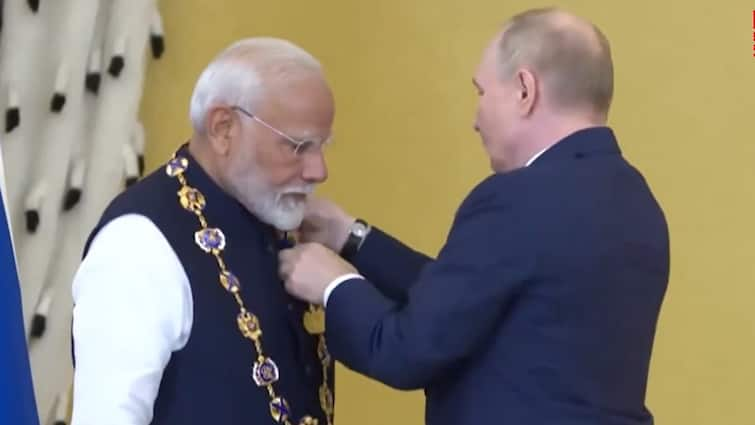 Russian President Putin Confers Russia’s Highest Civilian Honour On PM Narendra Modi — WATCH