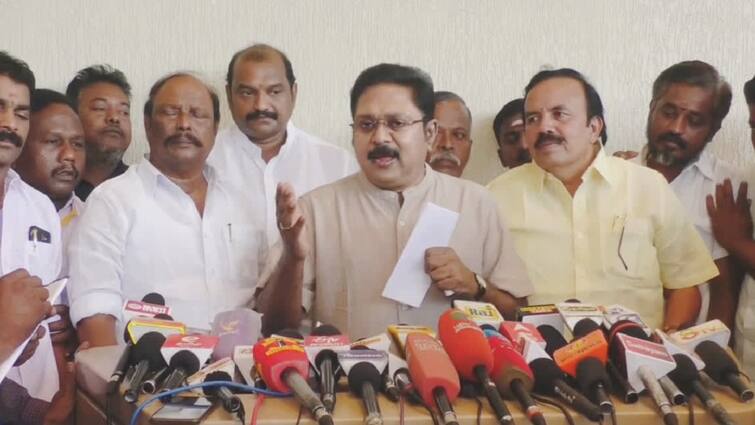 TTV Dinakaran says situation has developed in Tamil Nadu where murders ...