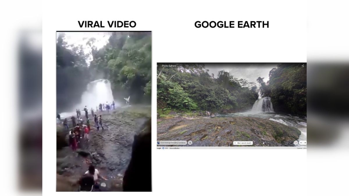 Fact Check: Video Falsely Shared As People Getting Swept Away In A Waterfall In Gujarat