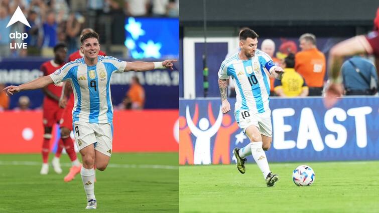 Copa America Argentina vs Canada Lionel Messi scores goal breaks Ali Daie record Argentina reaches final at MetLife Stadium Argentina vs Canada: গোল করে নতুন রেকর্ড মেসির, কানাডাকে ২-০ উড়িয়ে কোপা আমেরিকার ফাইনালে আর্জেন্তিনা